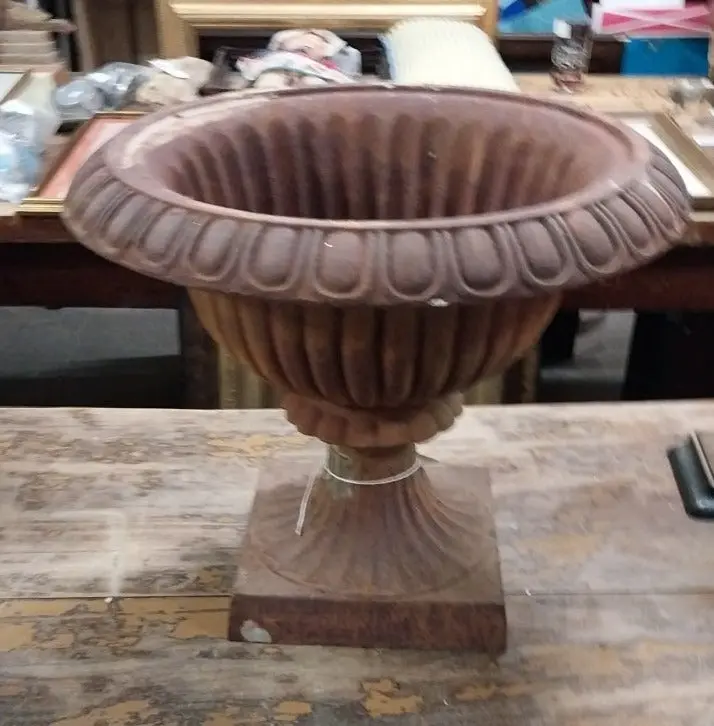 Large Cast Iron Urn Planter 1