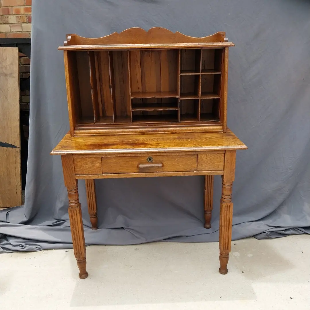 19Th Century Oak Table Desk 1
