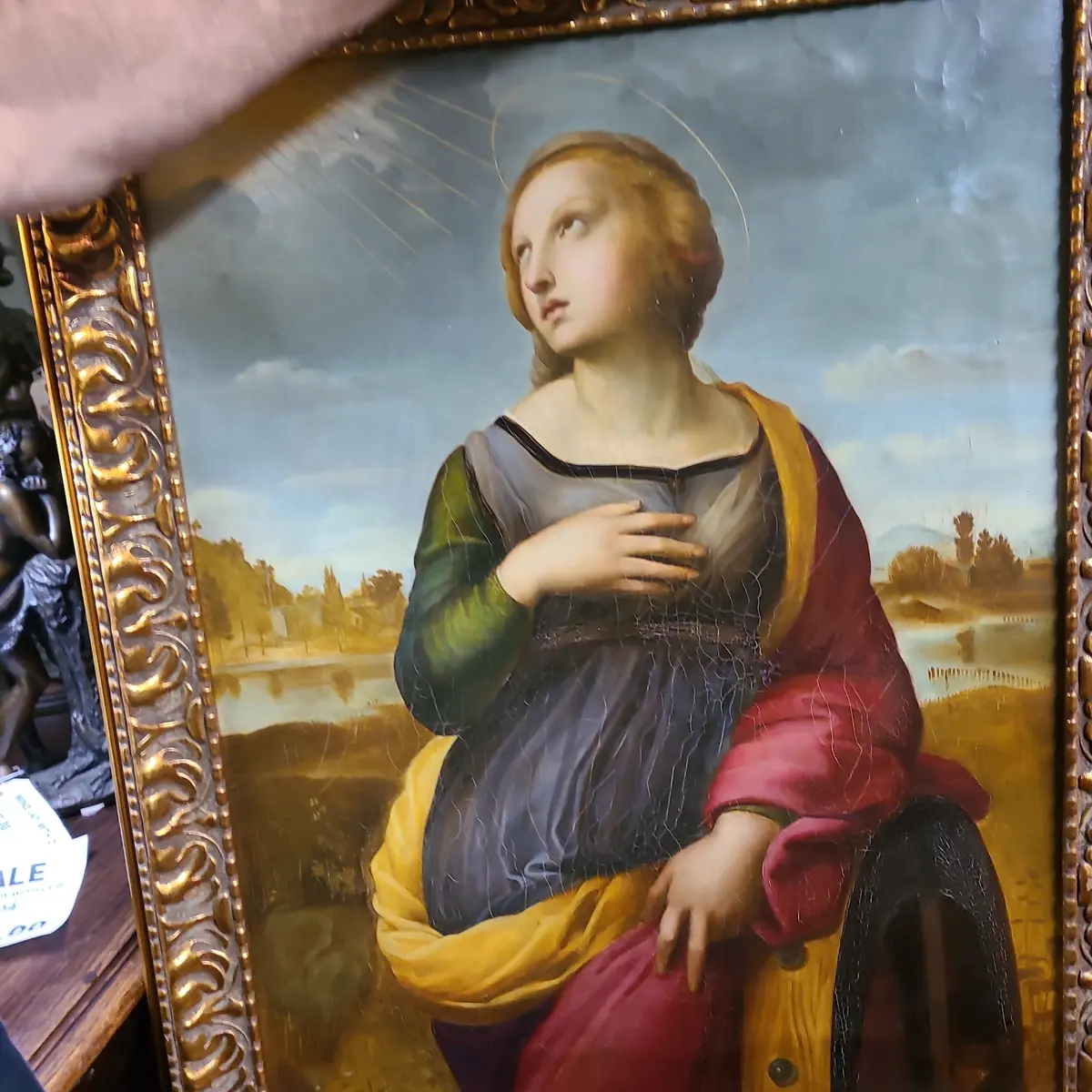 Gilt Framed Oil Painting On Canvas Of Katherine Of Alexander 1