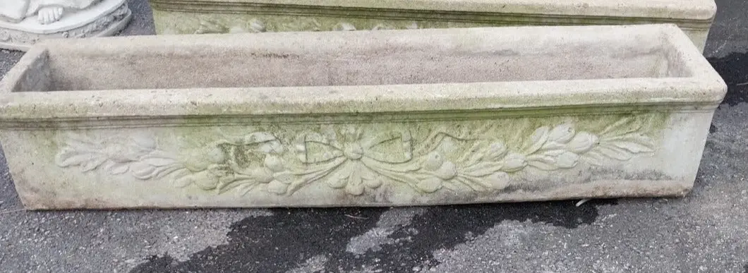 Small Rectangular Concrete Planter 1