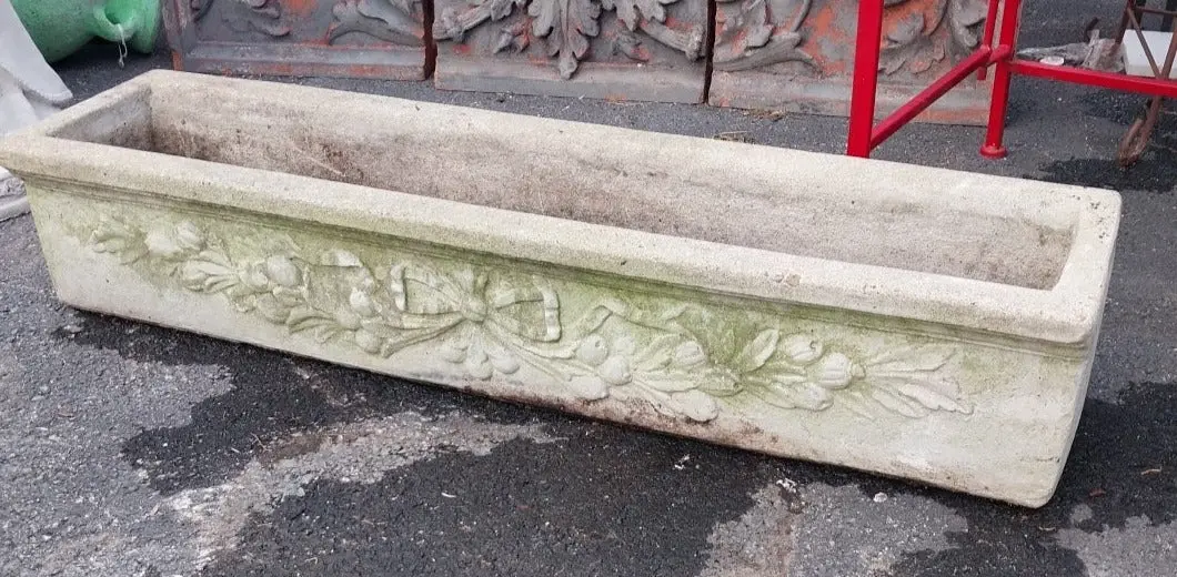 Small Rectangular Concrete Planter 1