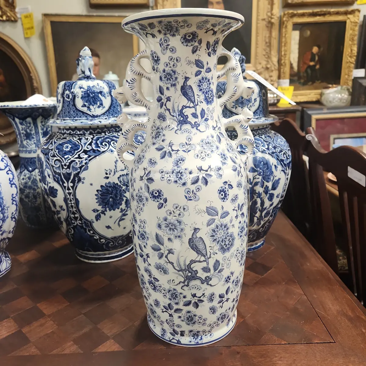 Blue And White Porcelain H. Bequet Vase 1
