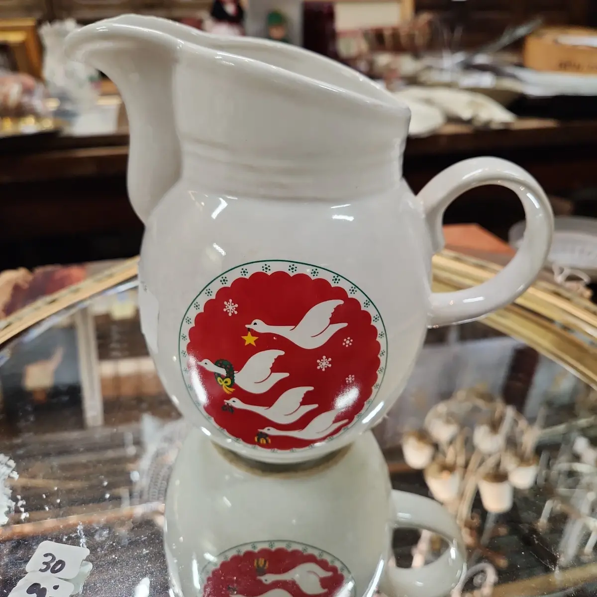 Christmas Goose Pitcher 1
