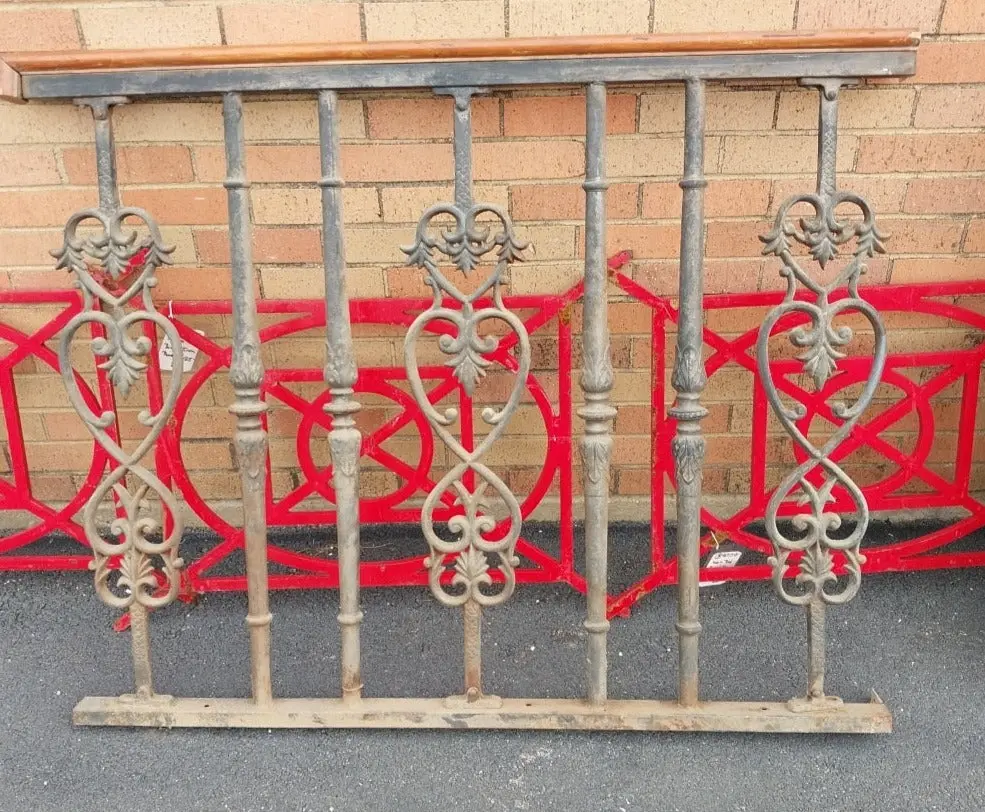 Heavy Cast Iron Panel Withwood Hand Rail 1