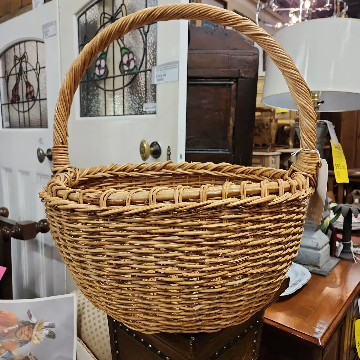 Large Basket With Hoop Handle 1