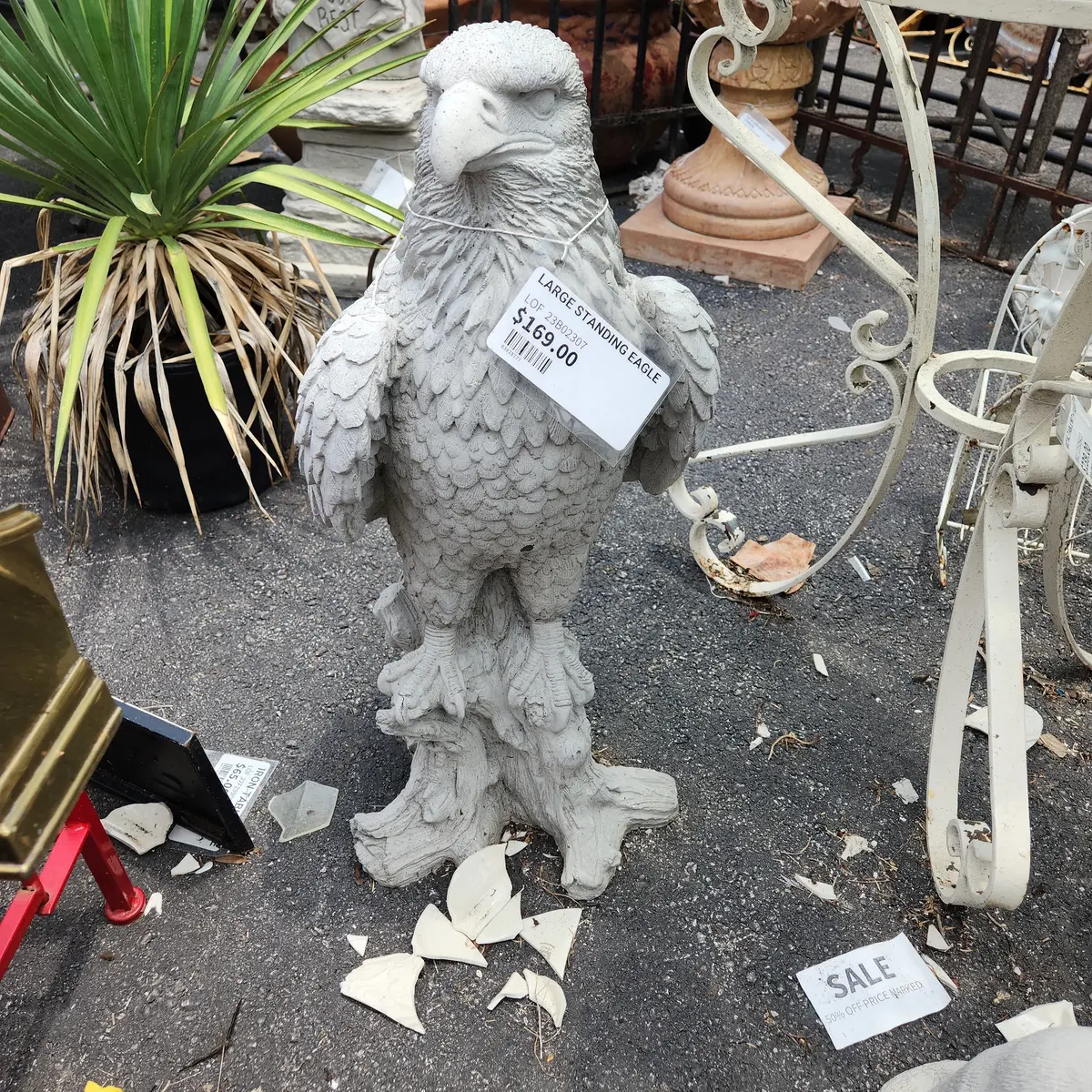 Large Concrete Standing Eagle 1
