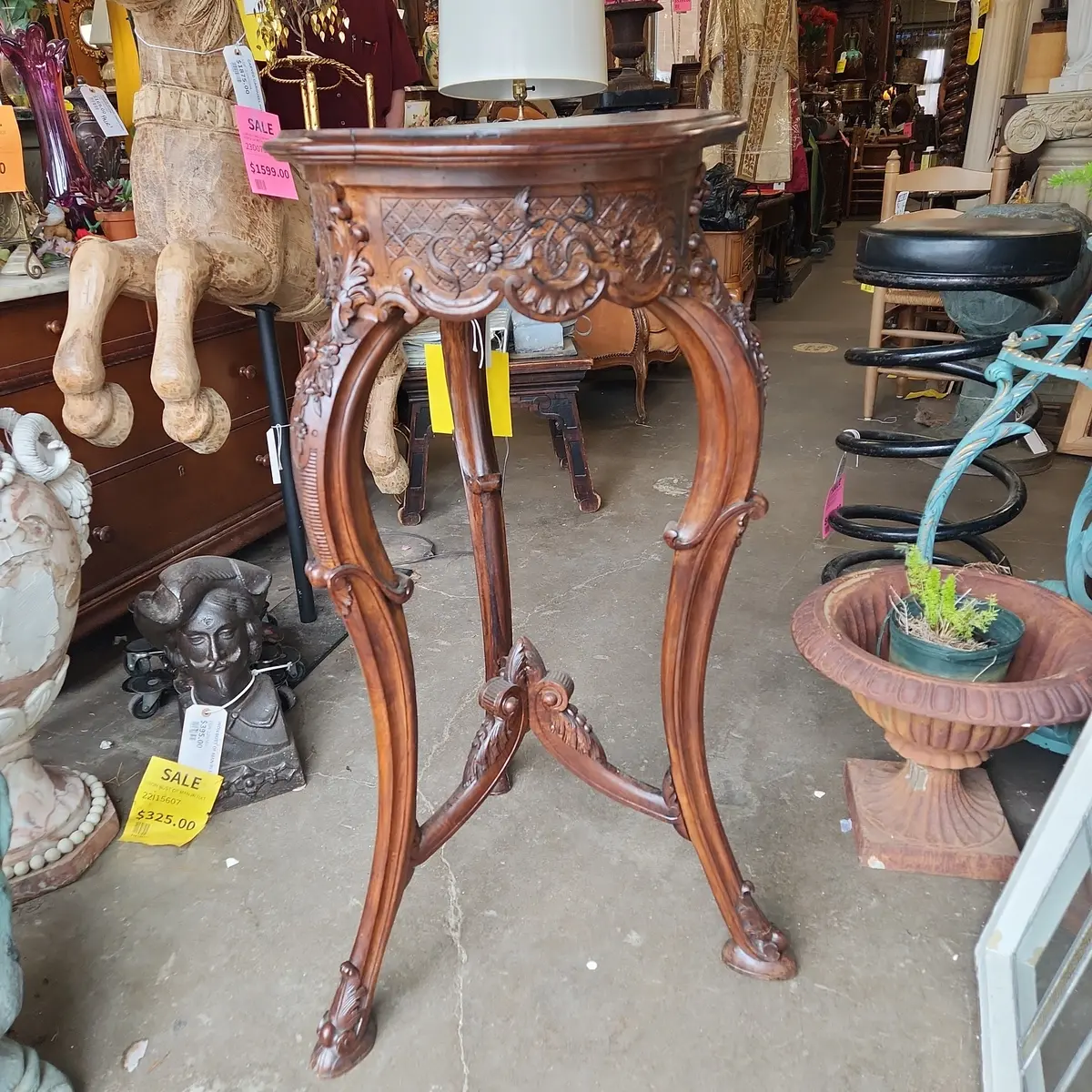 Large Lieges Oak Plant Stand 1