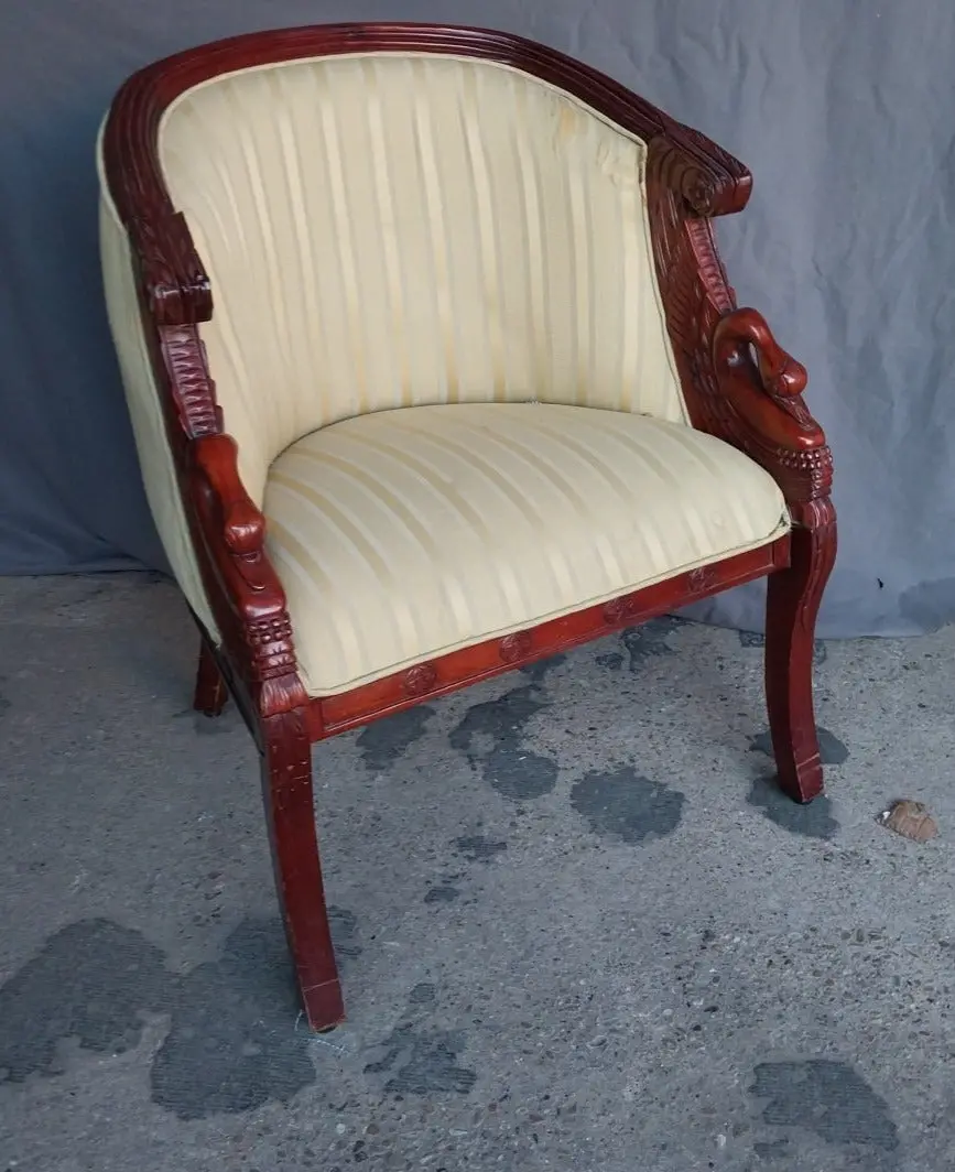 Barrell Chair With Swan Arms-Not Old 1