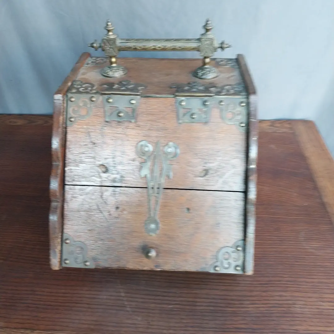 English Oak Coal Hod 1