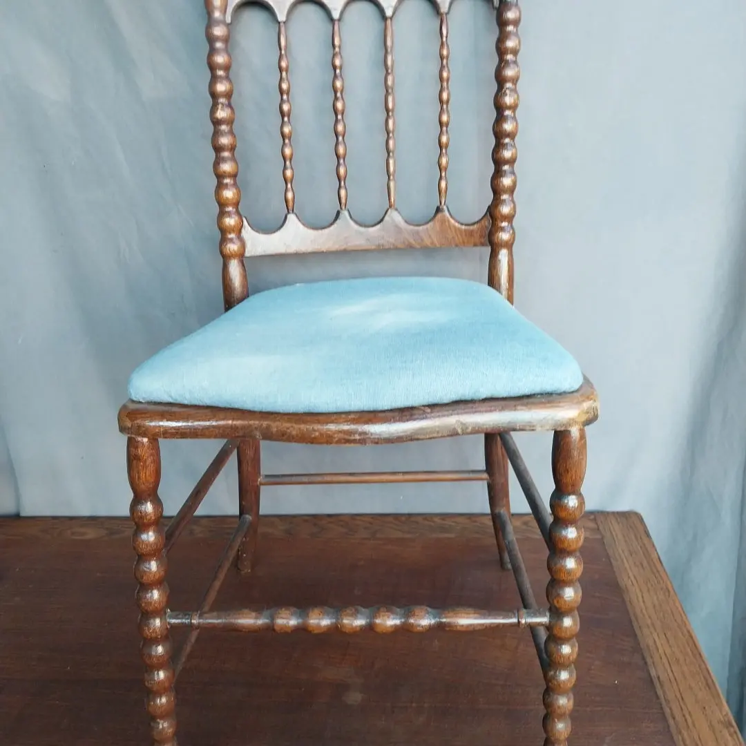 English Oak Bobbin Leg Side Chair As Found 1