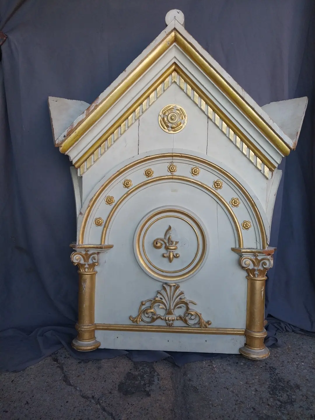 Ivory And Gold Church Pediment From Altar 1