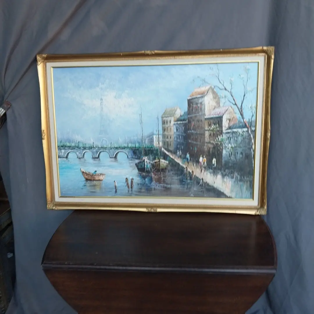 Mid Century Oil Painting Of Paris 1
