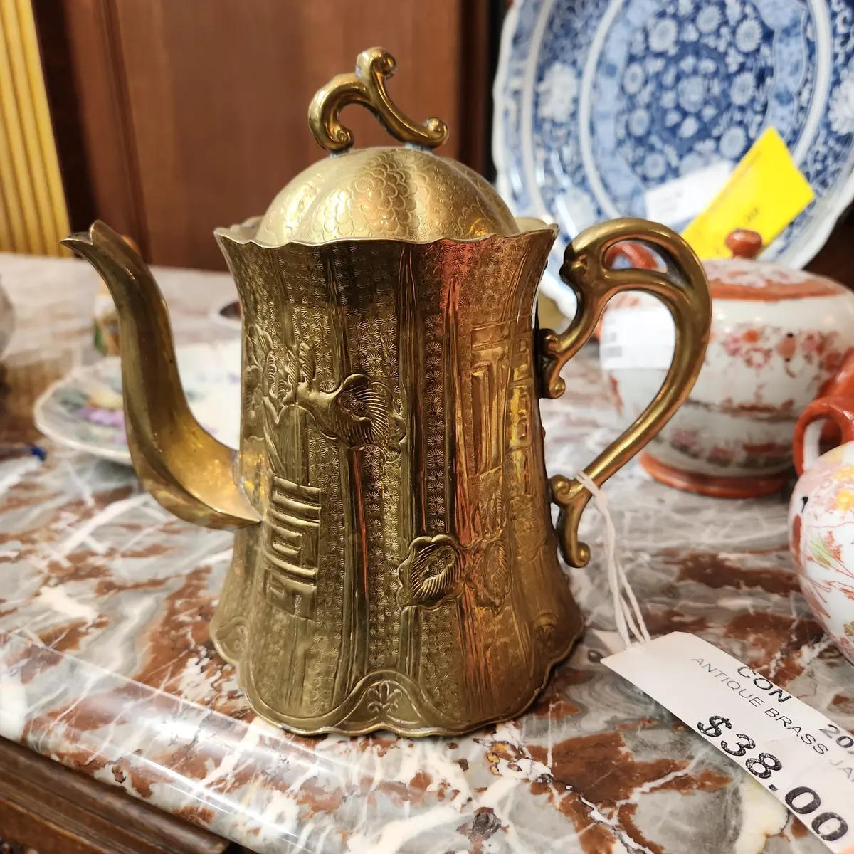 Rental Antique Brass Japan Teapot 1