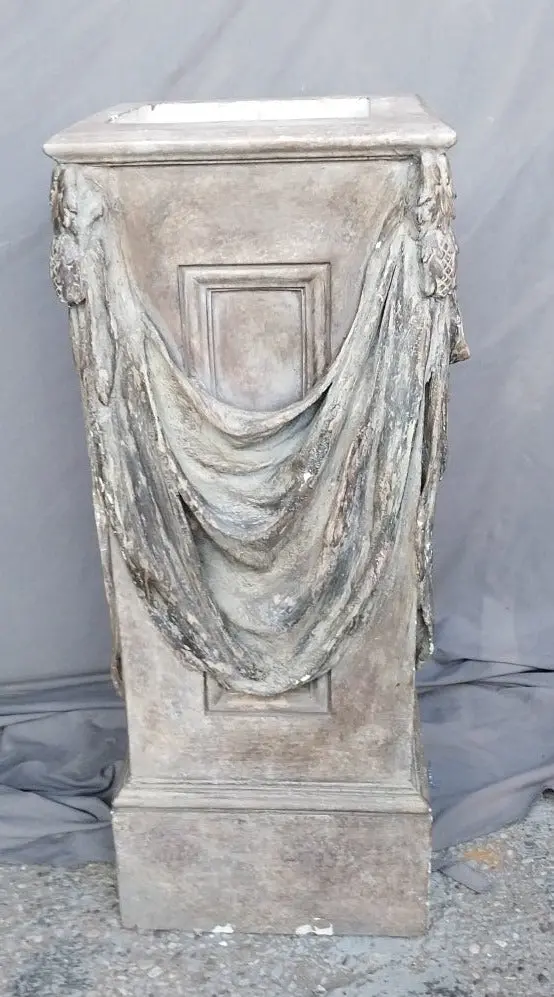 Pedestal With Draped Sides-As Is 1