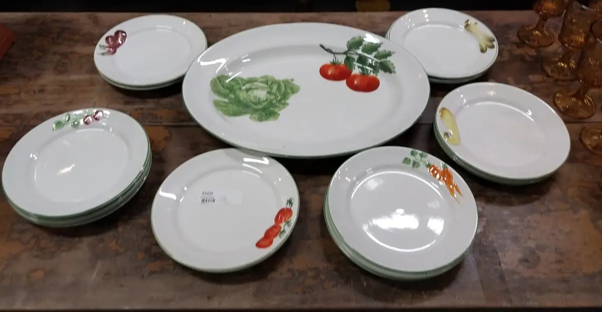 Italian 17 Piece Vegetable Plate Set 1