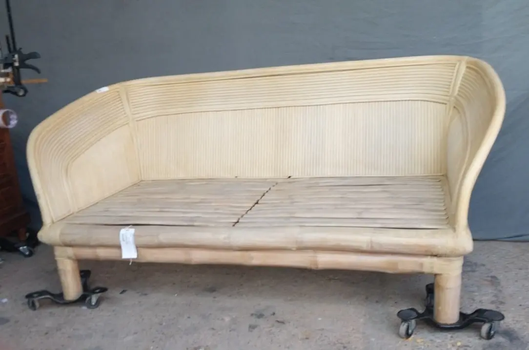 Curved Bamboo Sofa-No Cushion 1