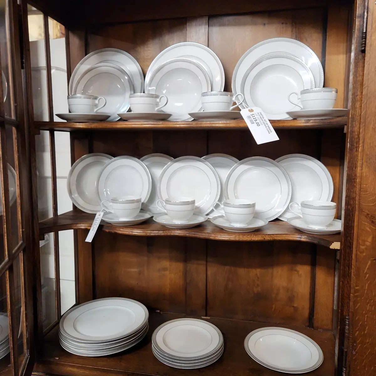 Partial Set Of Mikasa Platinum Crown China 1
