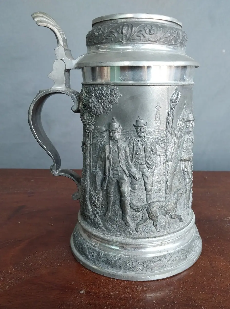 Large Metal Stein With Relief 1