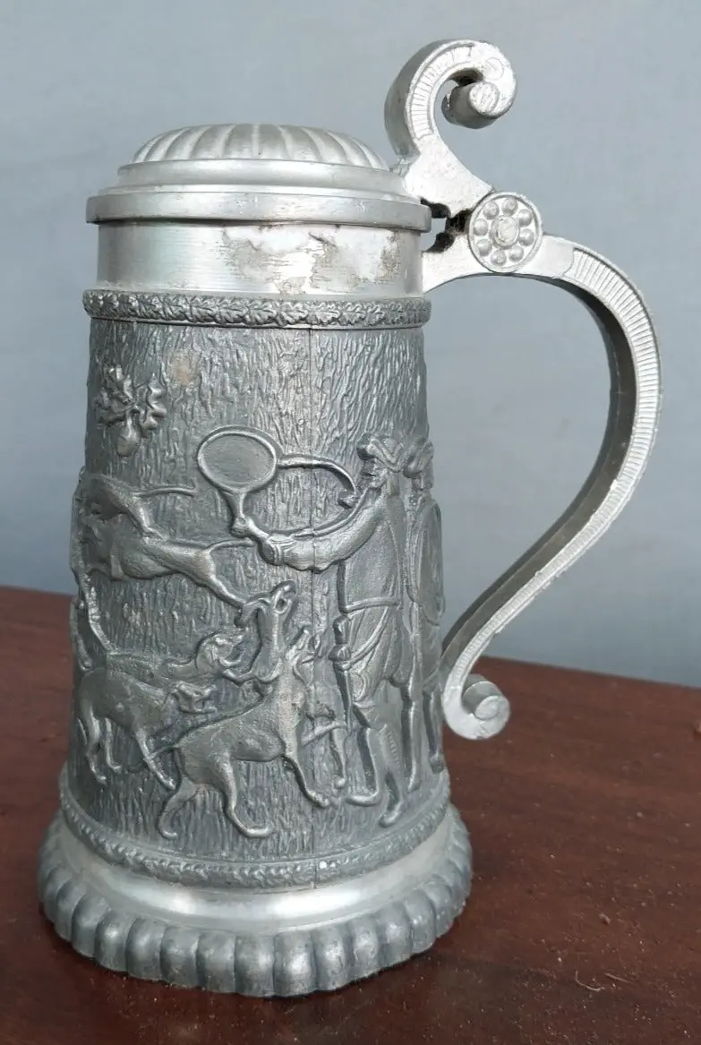 Medium Metal Stein With Relief 1