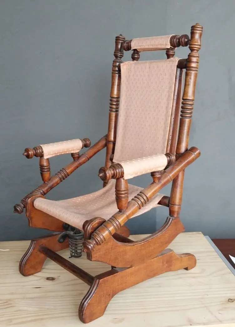 Antique Eastlake Childs Platform Rocker 1