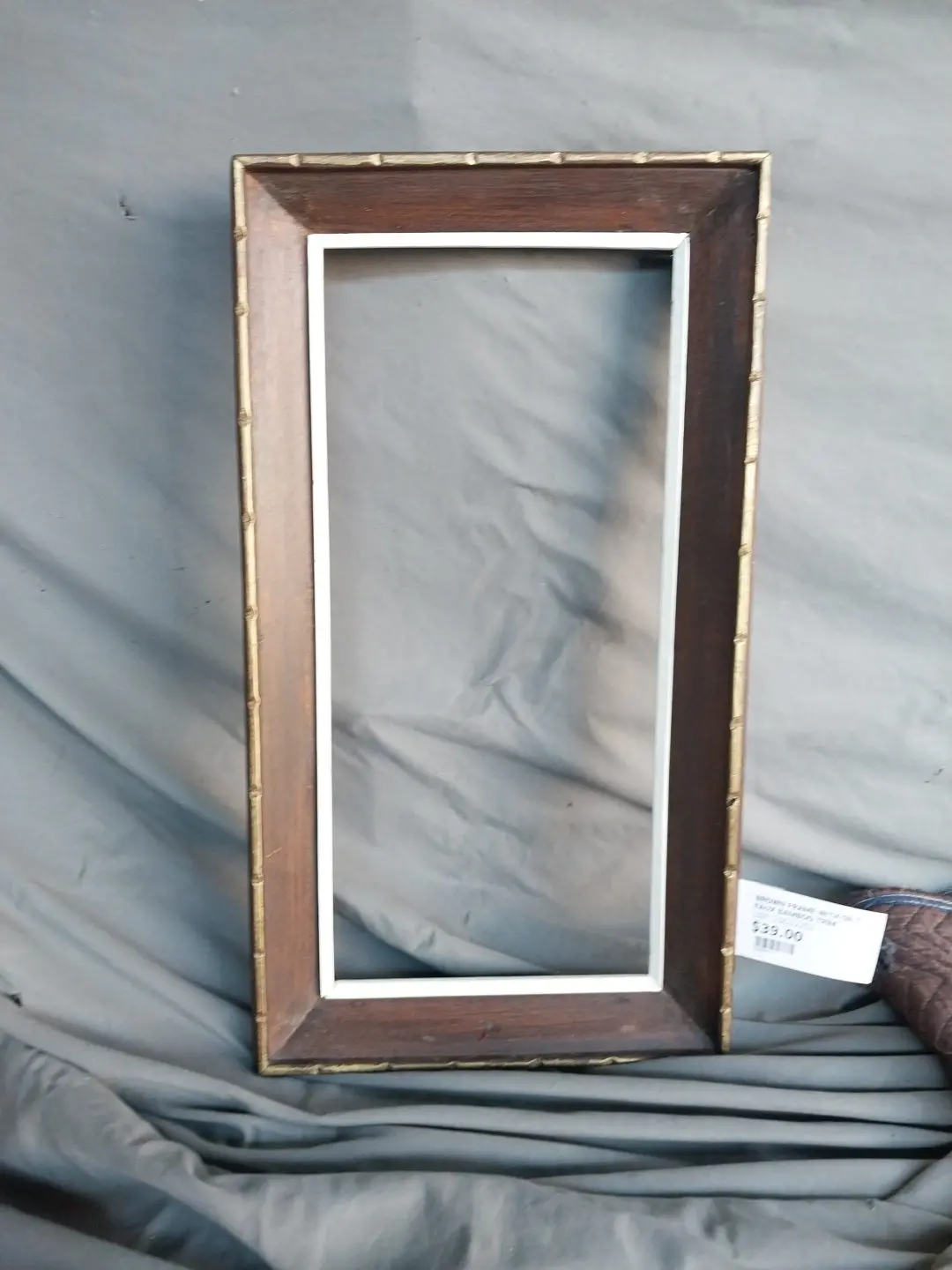 Brown Frame With Gilt Faux Bamboo Trim 1
