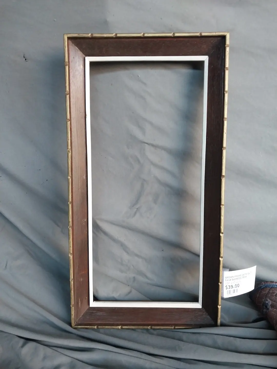Brown Frame With Gilt Faux Bamboo Trim 1