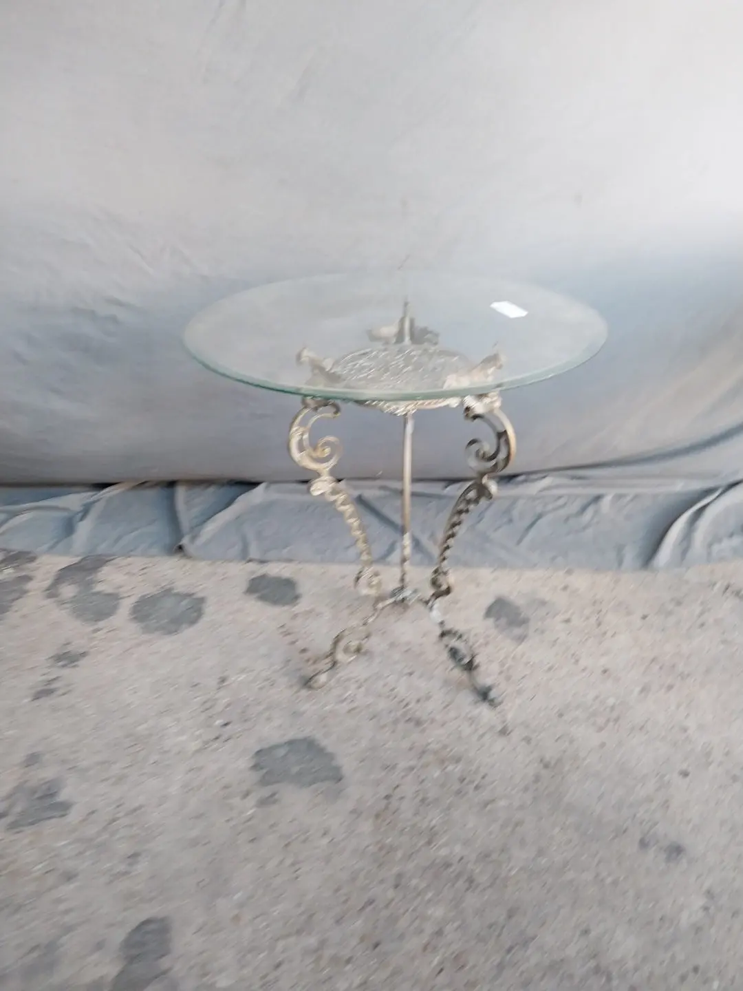 Brass And Glass Side Table 1