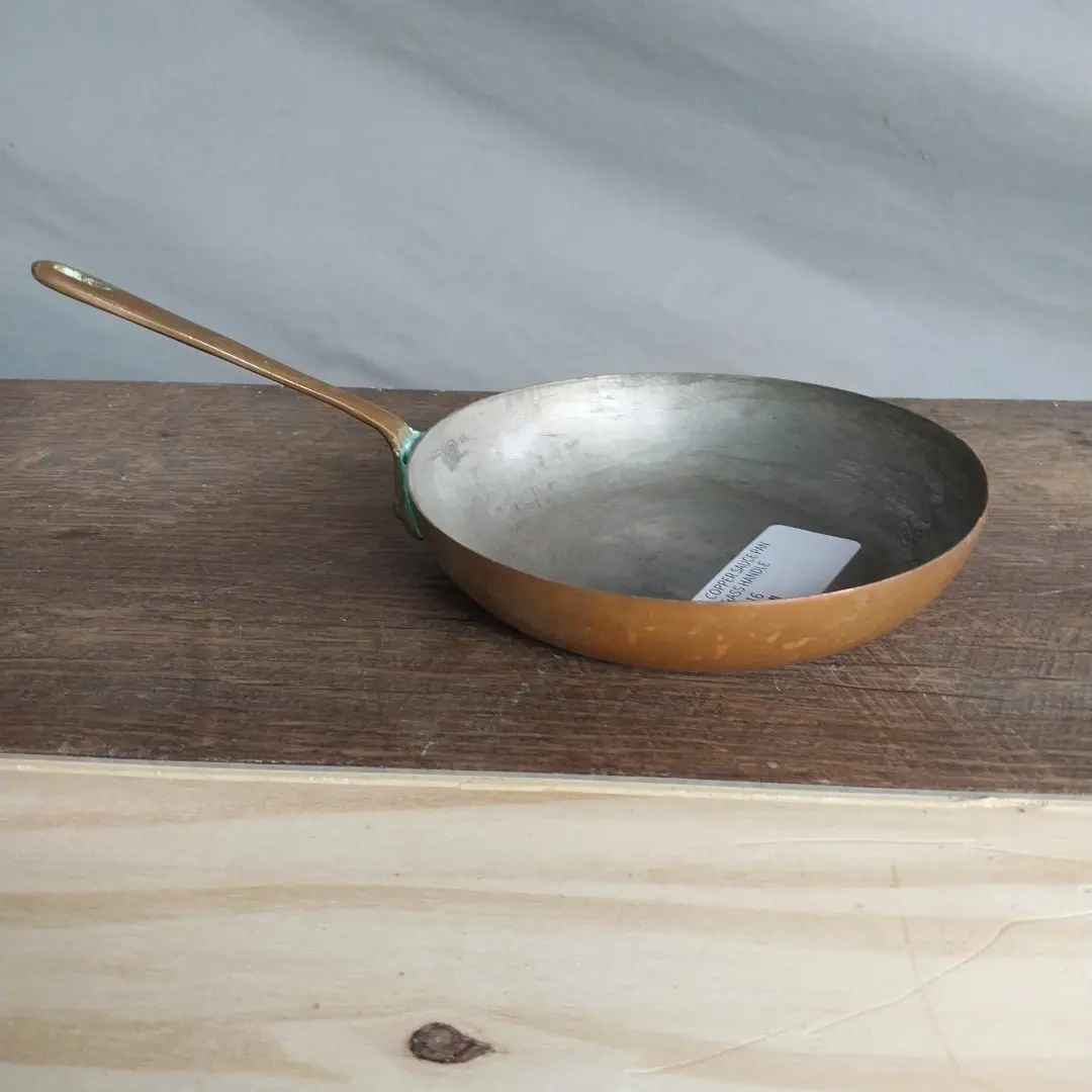 Small Copper Sauce Pan With Brass Handle (1 Of 2) 1