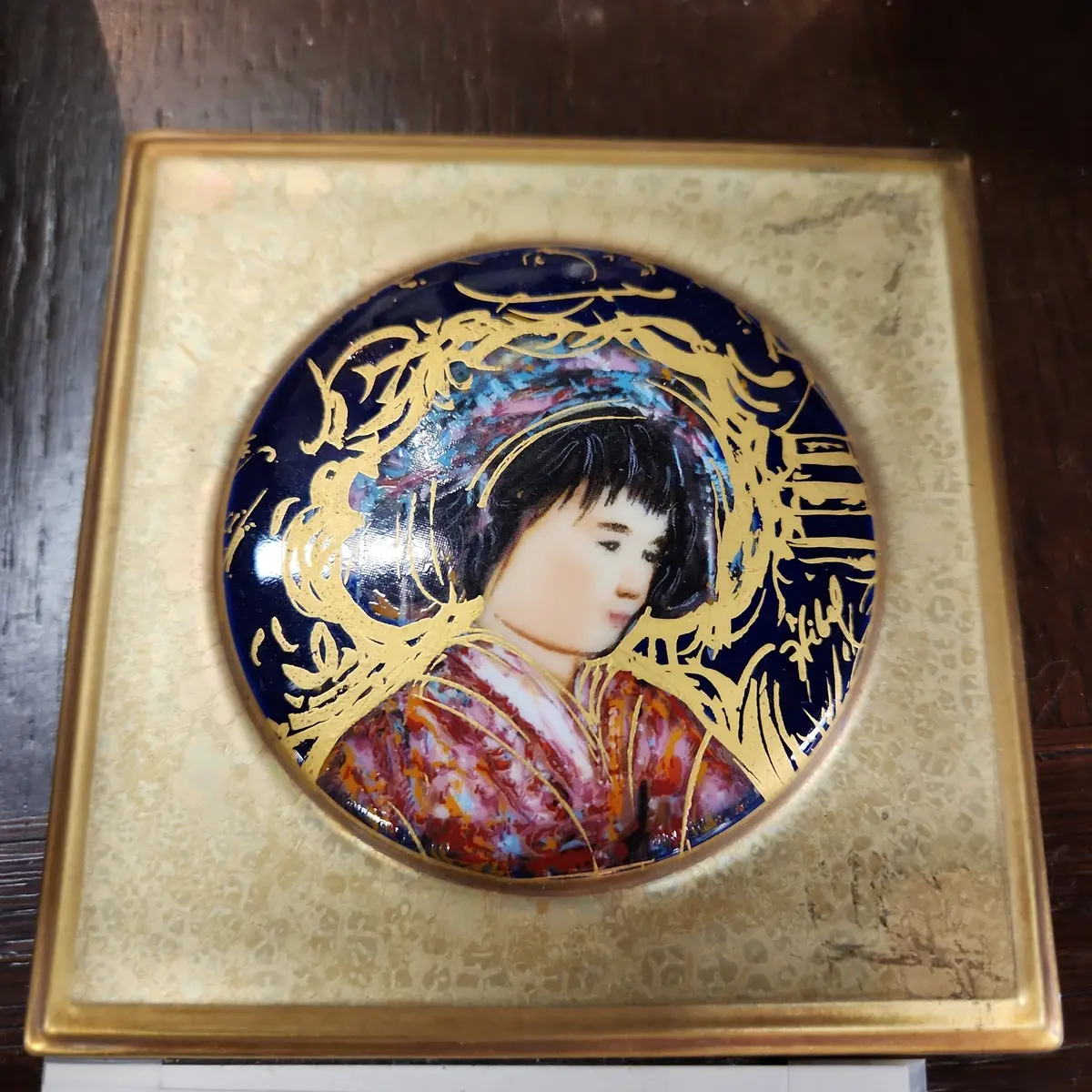 Edna Hibel Porcelain Painting "Uta" West Germany 1