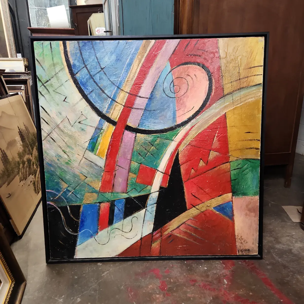 Large Modern Abstract Colorful Oil Painting 1