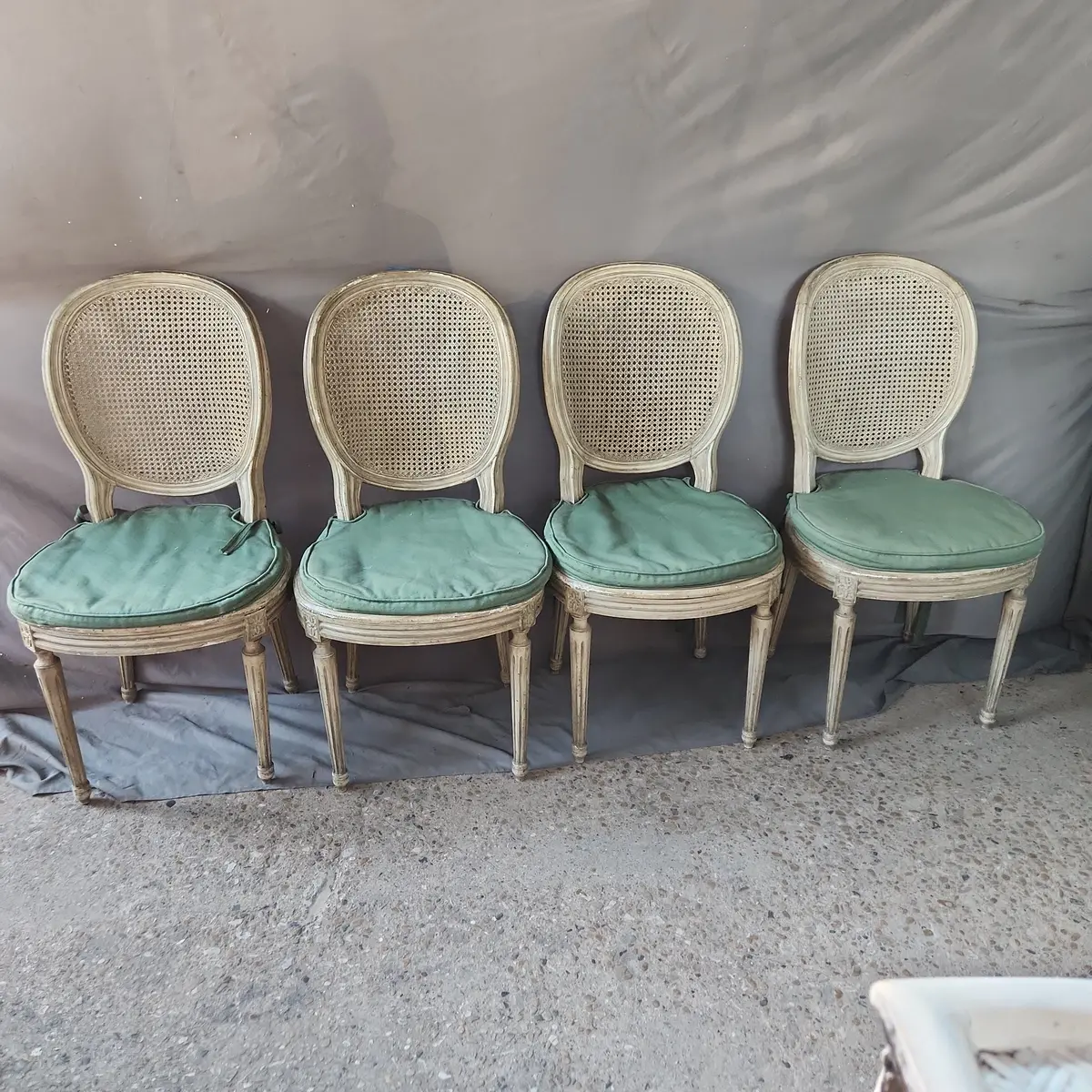 Set Of 4 Balloon Back Lxvi Caned Chairs 1