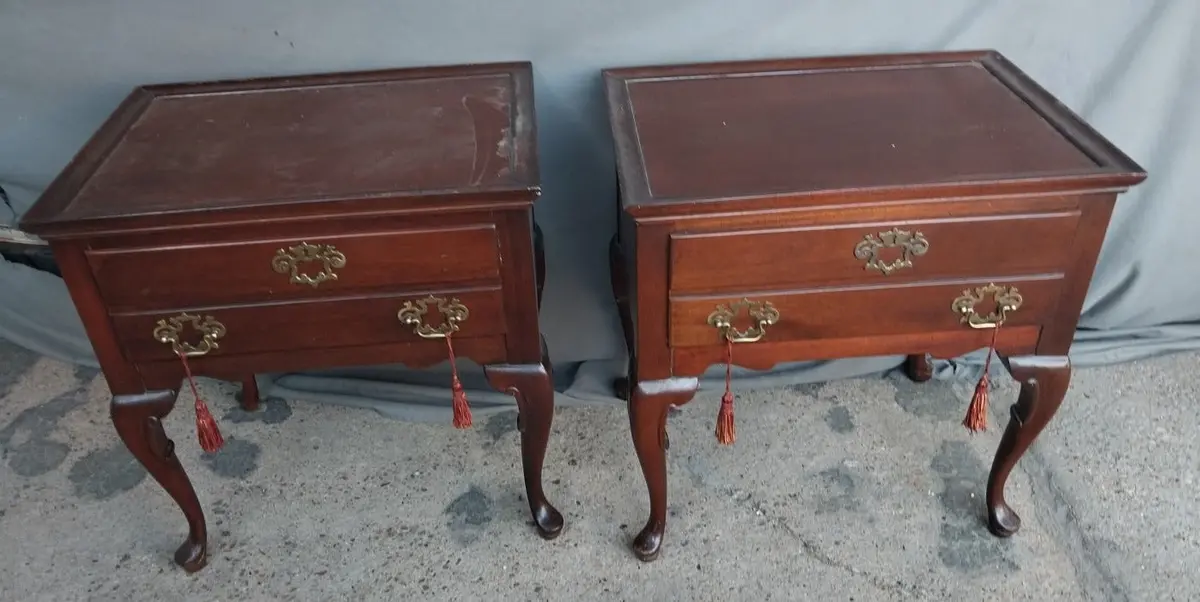 Pair Of Mahogany Georgian Style Side Tables 1