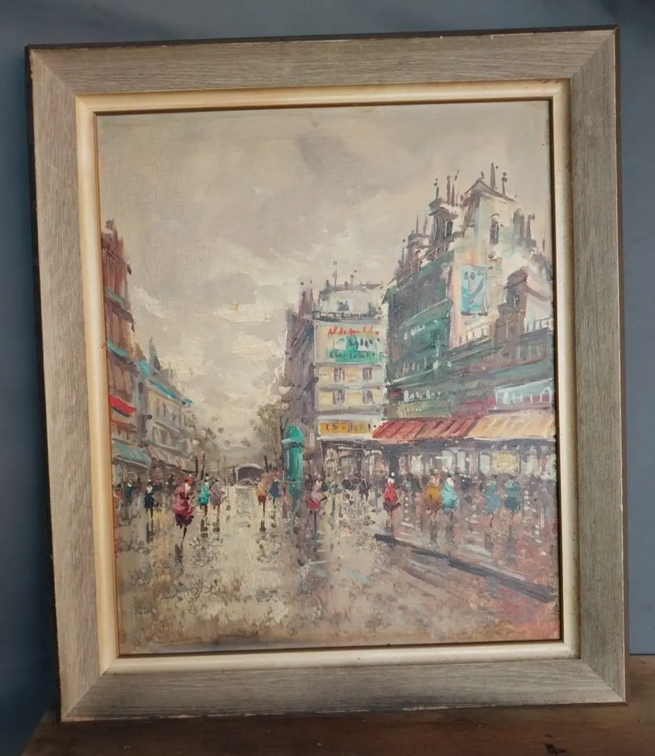 Mid Century Painting Of Paris 1