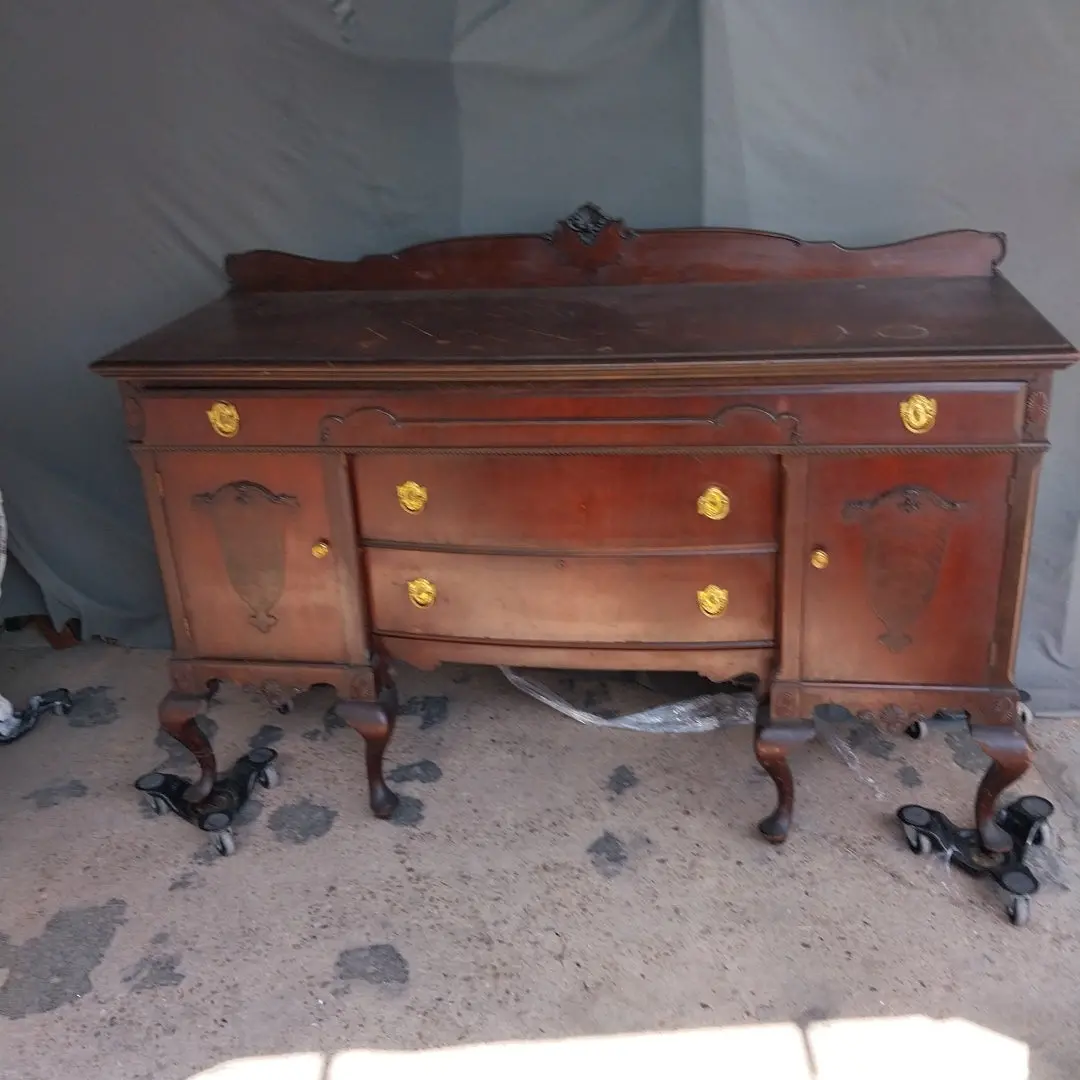 American Walnut Sideboard With Queen Anne Legs 1