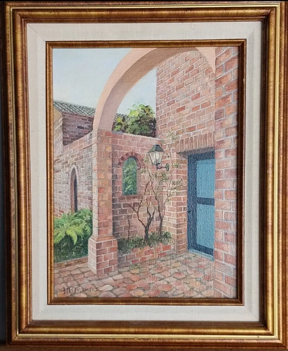 Oil Painting Of Brick Entry Way 1