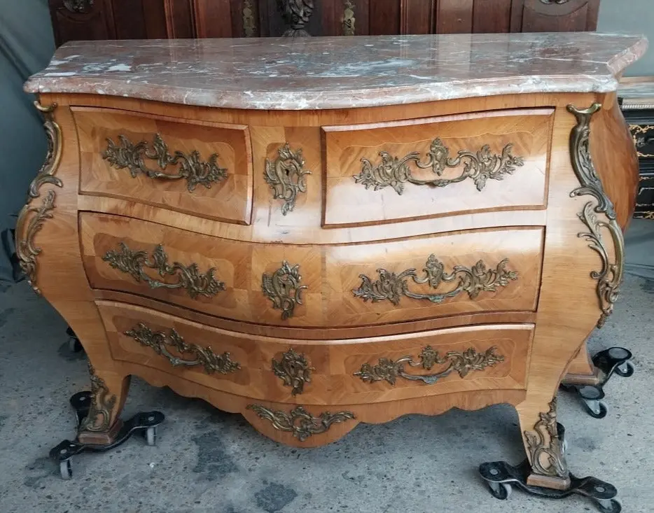 Large Marble Top Bombe Chest 1