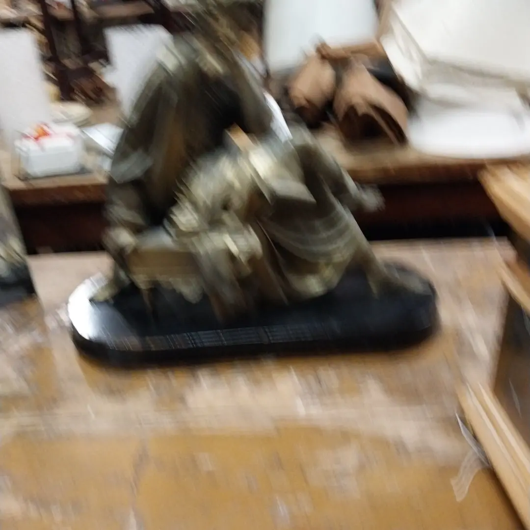 Gold Spelter Statue Of A Thinking Man 1