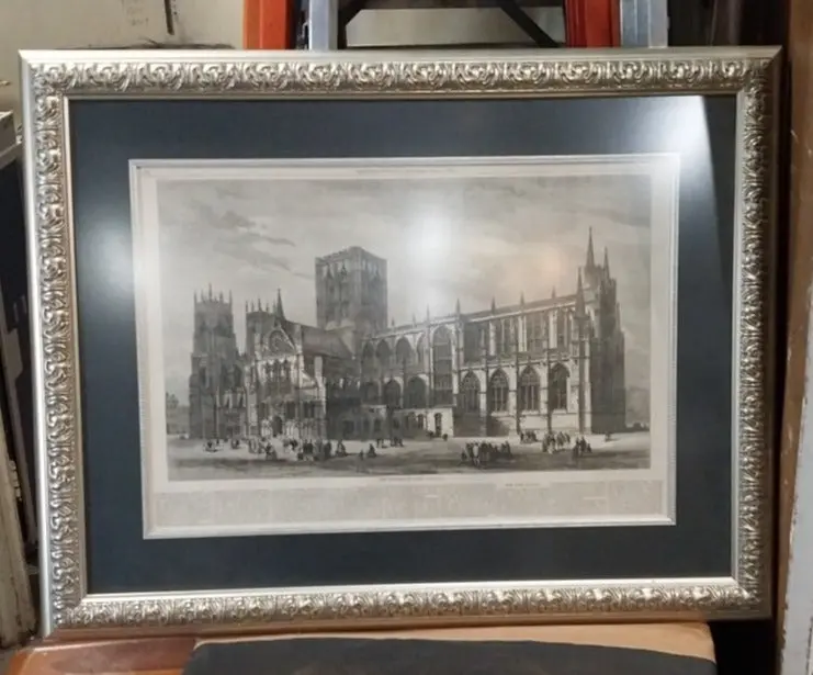 Engraving Of Thr Minster At York, England 1