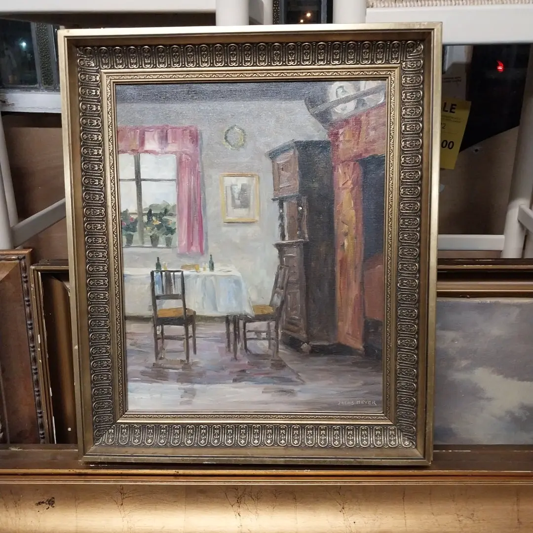 Impressionist Interior Oil Painting On Canvas 1