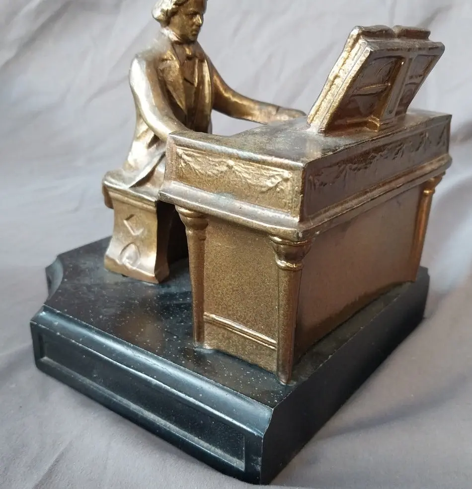 Spelter And Marble Statue Of Beethoven 1
