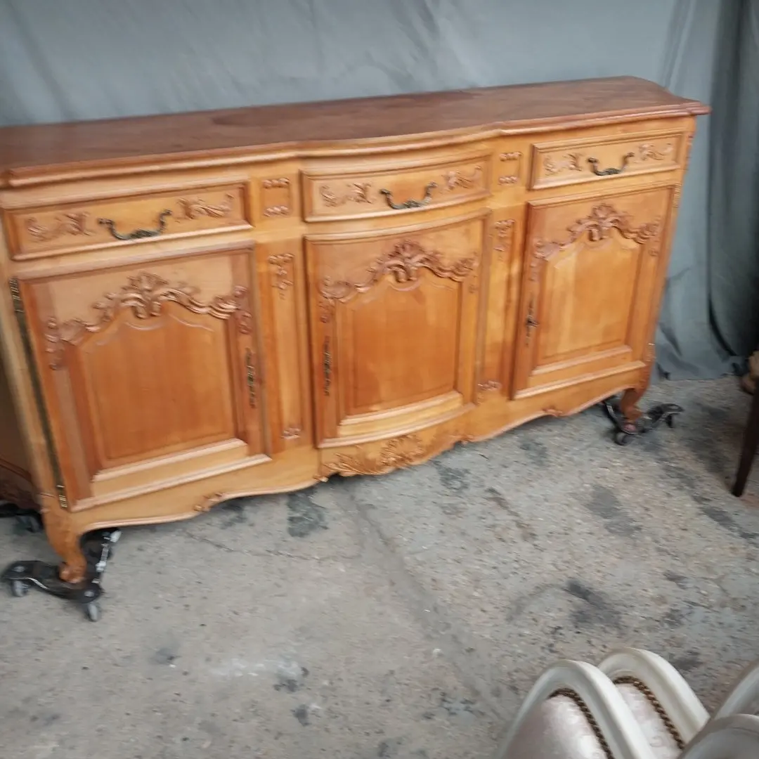 Louis Xv Style Parquetry Top Cherrywood Sideboard 1
