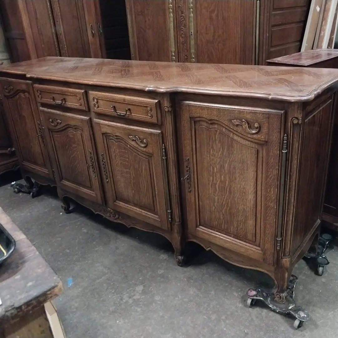 Louis Xv Parquetry Top Oak Sideboard 1