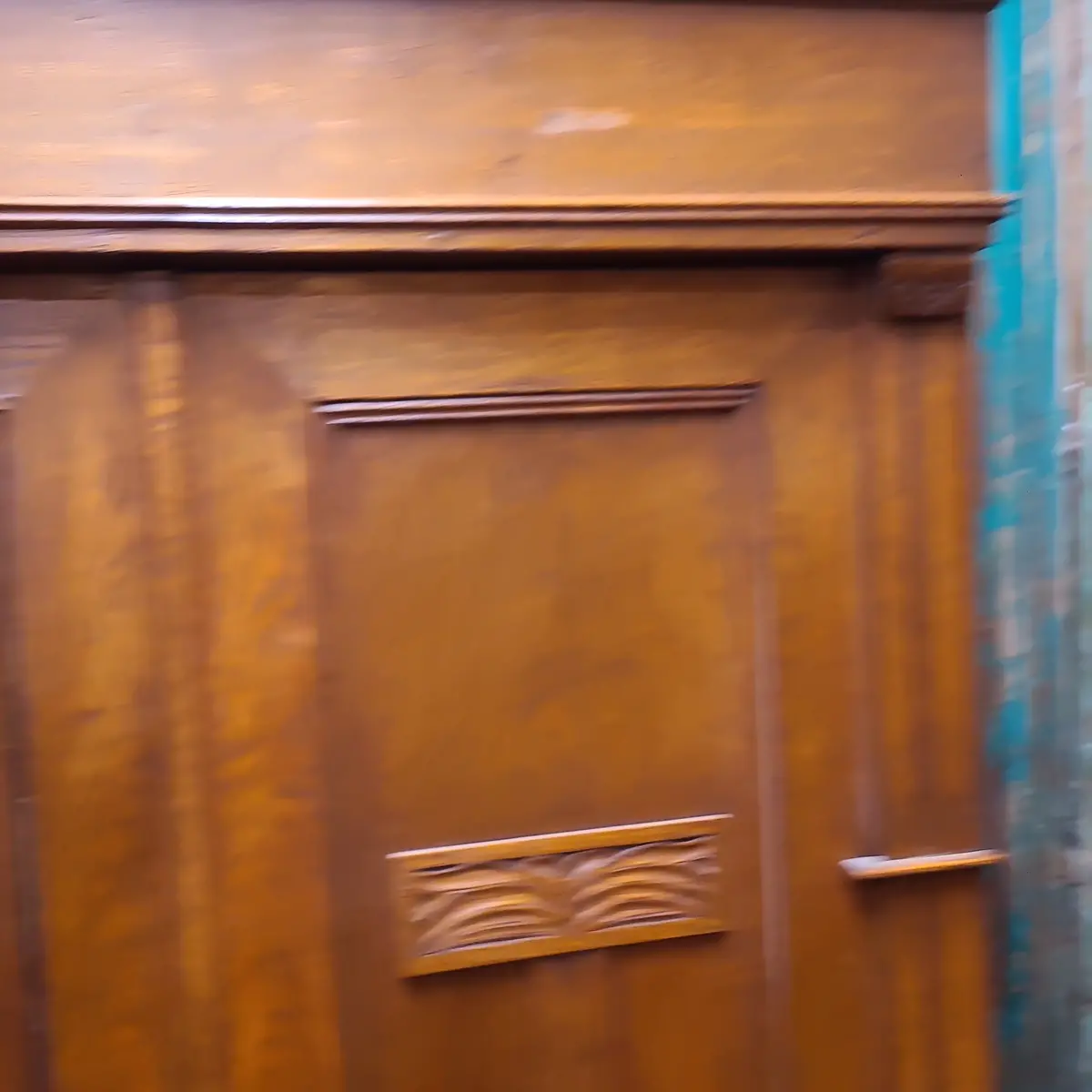 Nouveau Dutch Oak Wardrobe As Found 1
