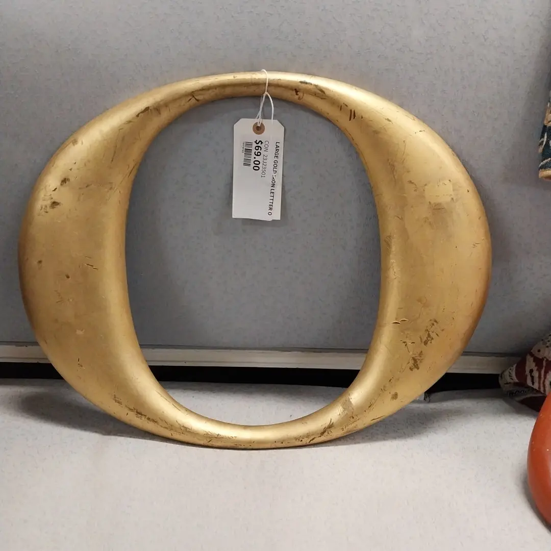 Large Gold Iron Lettter O 1