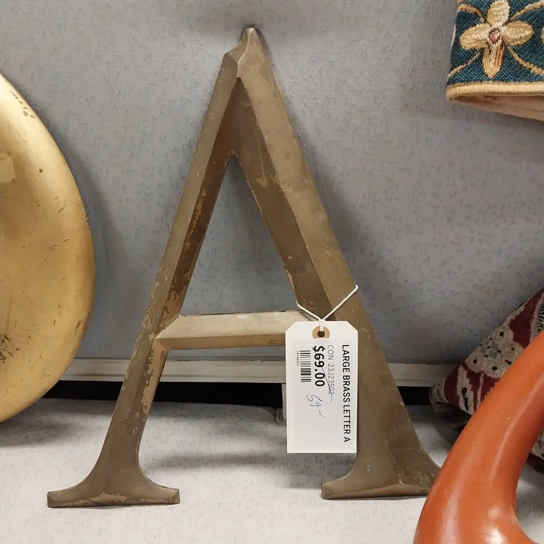 Large Brass Letter A 1