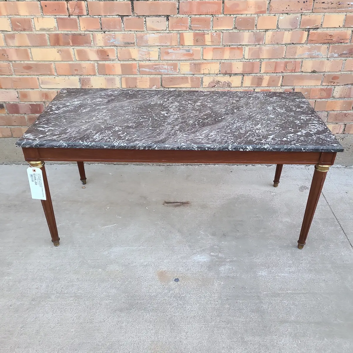 Louis Xvi Coffee Table With St Anne Marble 1