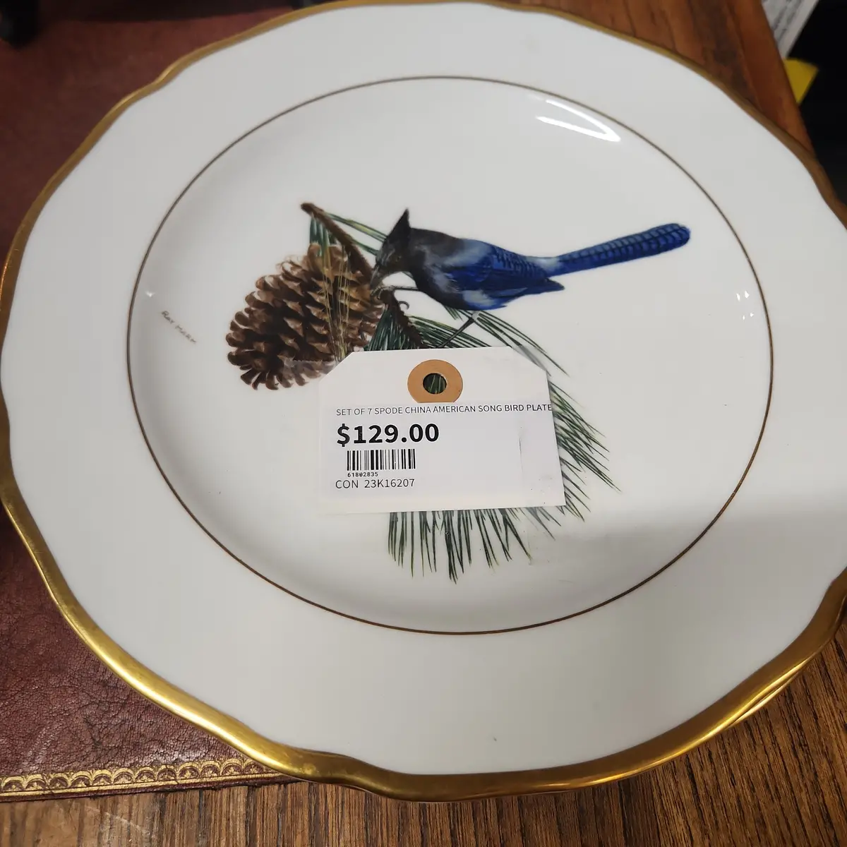 Set Of 7 Spode China American Song Bird Plates 1
