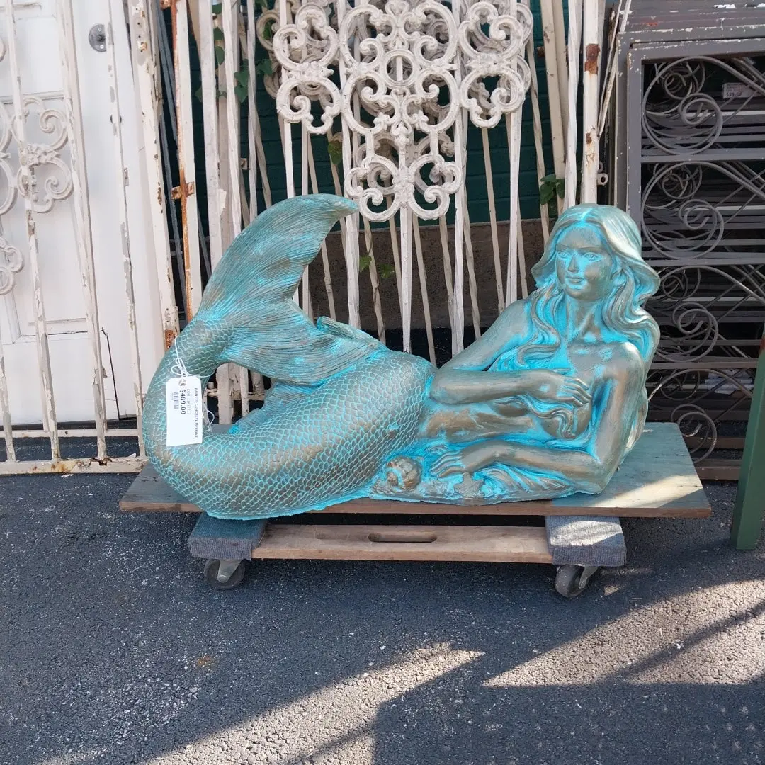 Painted Concrete Mermaid 1