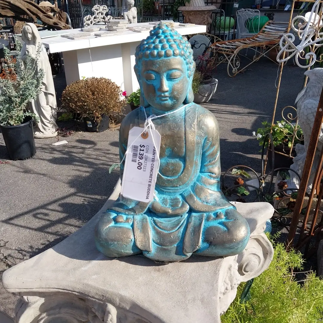 Painted Concrete Buddha 1