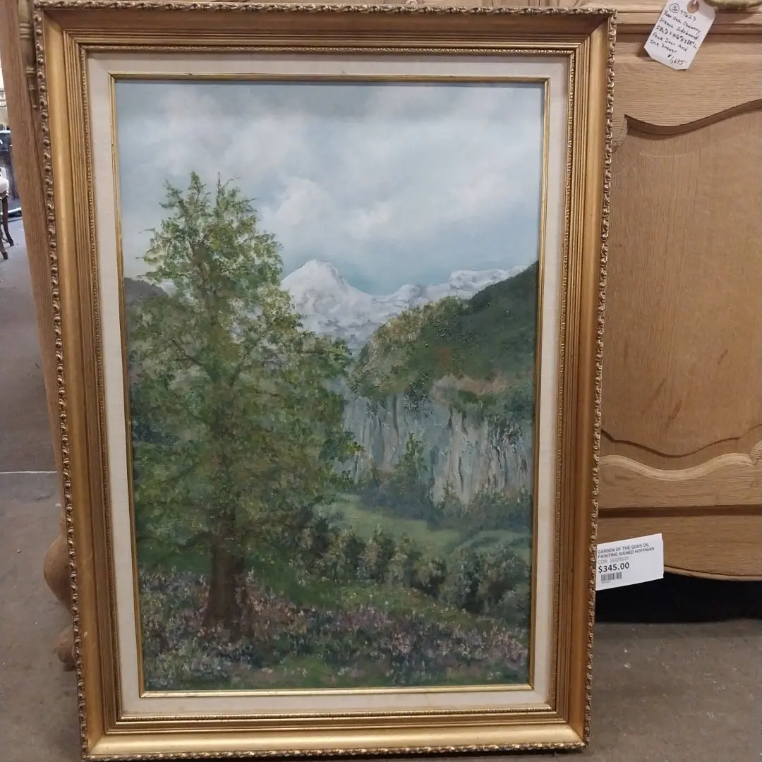 Garden Of The Gods Oil Painting Signed Hoffman 1